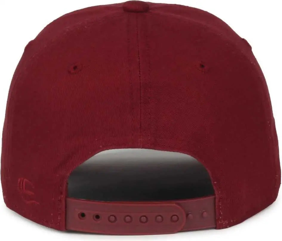OC Sports GWT-SB Garment Washed Snap Back Dad Cap - Burgundy - Burgundy / OSFM
