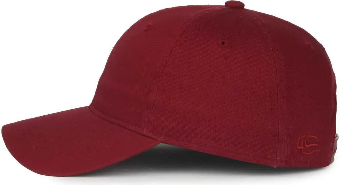 OC Sports GWT-SB Garment Washed Snap Back Dad Cap - Burgundy - Burgundy / OSFM