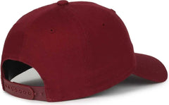 OC Sports GWT-SB Garment Washed Snap Back Dad Cap - Burgundy - Burgundy / OSFM