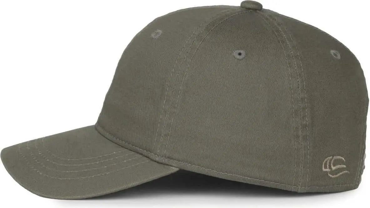 OC Sports GWT-SB Garment Washed Snap Back Dad Cap - Olive - Olive / OSFM