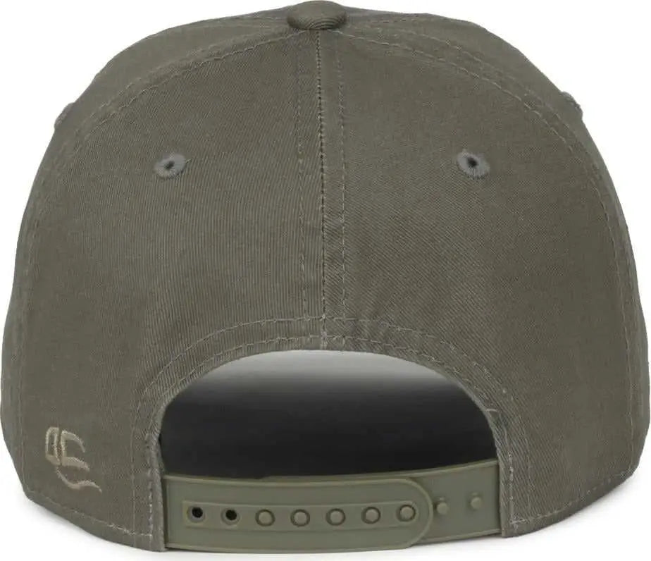 OC Sports GWT-SB Garment Washed Snap Back Dad Cap - Olive - Olive / OSFM