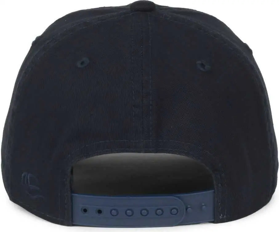 OC Sports GWT-SB Garment Washed Snap Back Dad Cap - True Navy - Navy / OSFM