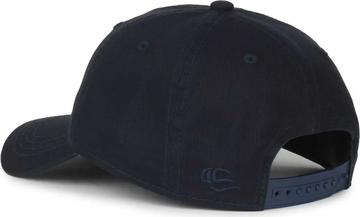 OC Sports GWT-SB Garment Washed Snap Back Dad Cap - True Navy - Navy / OSFM