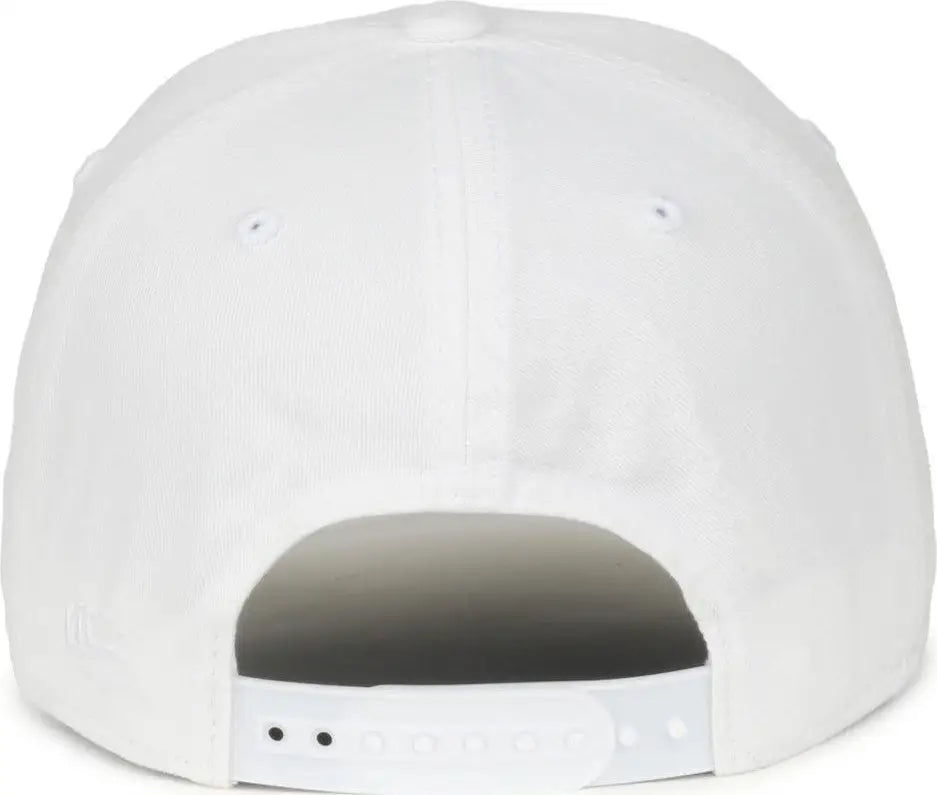 OC Sports GWT-SB Garment Washed Snap Back Dad Cap - White - White / OSFM