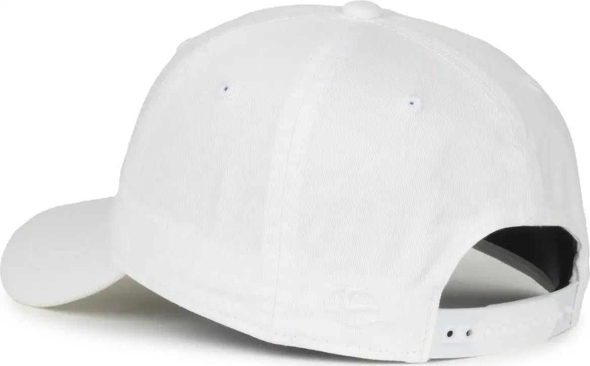 OC Sports GWT-SB Garment Washed Snap Back Dad Cap - White - White / OSFM