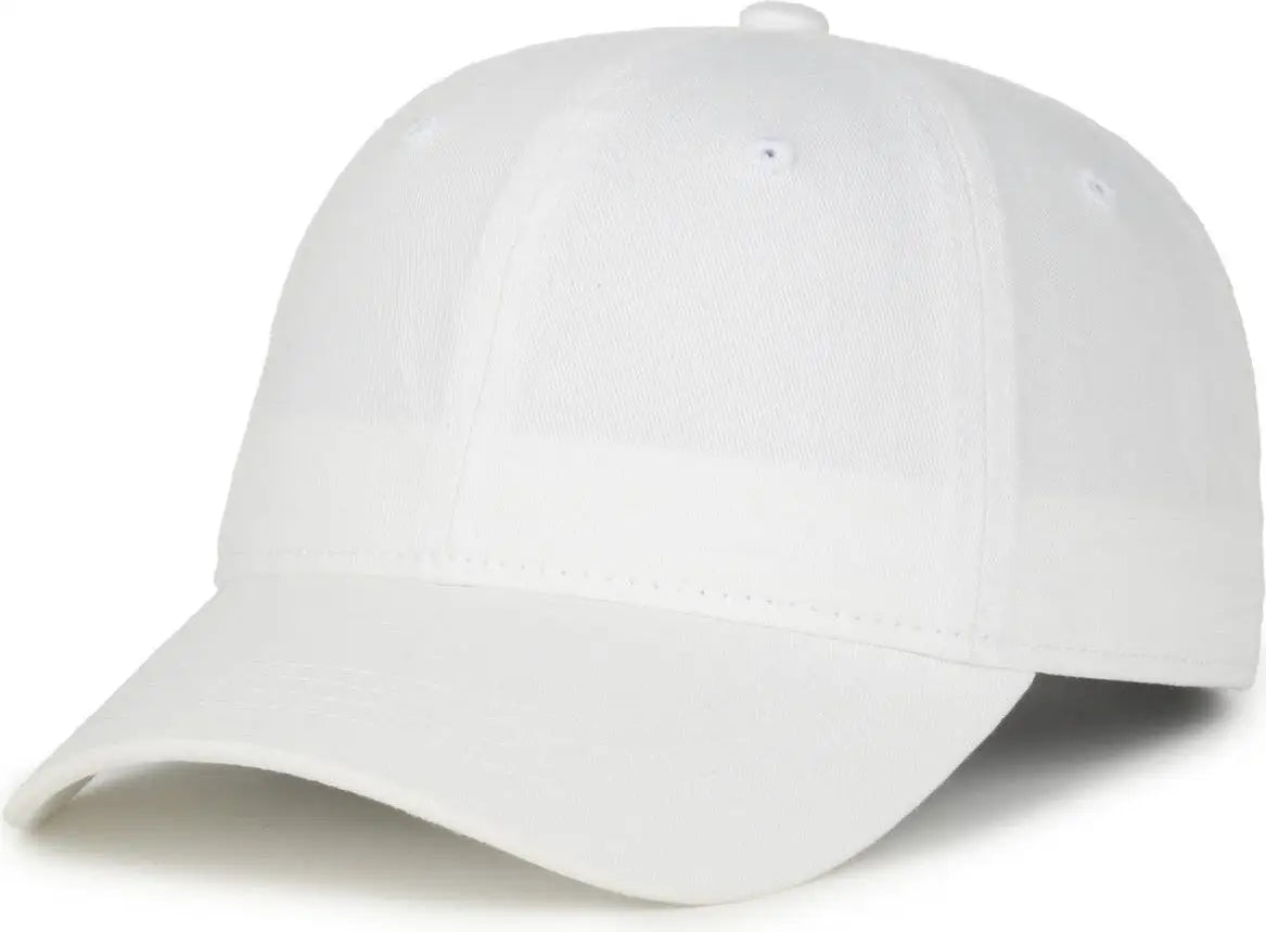 OC Sports GWT-SB Garment Washed Snap Back Dad Cap - White - White / OSFM