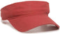 OC Sports GWTV-100 Adjustable Garment Washed Twill Visors - Nantucket - Cardinal / 6 7/8’’ - 7 1/2’’