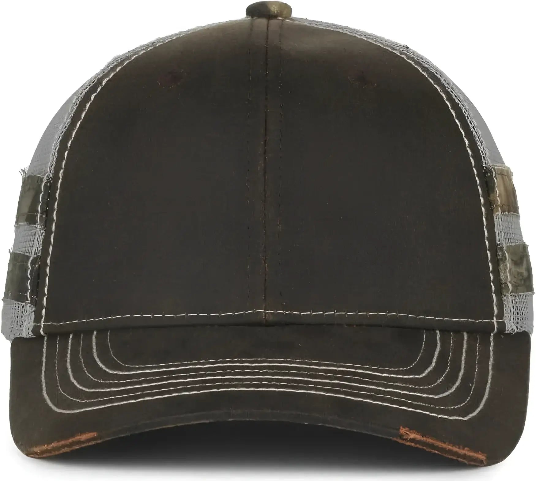 OC Sports HPC-400M Weathered Cotton Mesh Back Cap - Brown Light Gray Mossy Oak Country Dna - Mossy Oak / OSFM