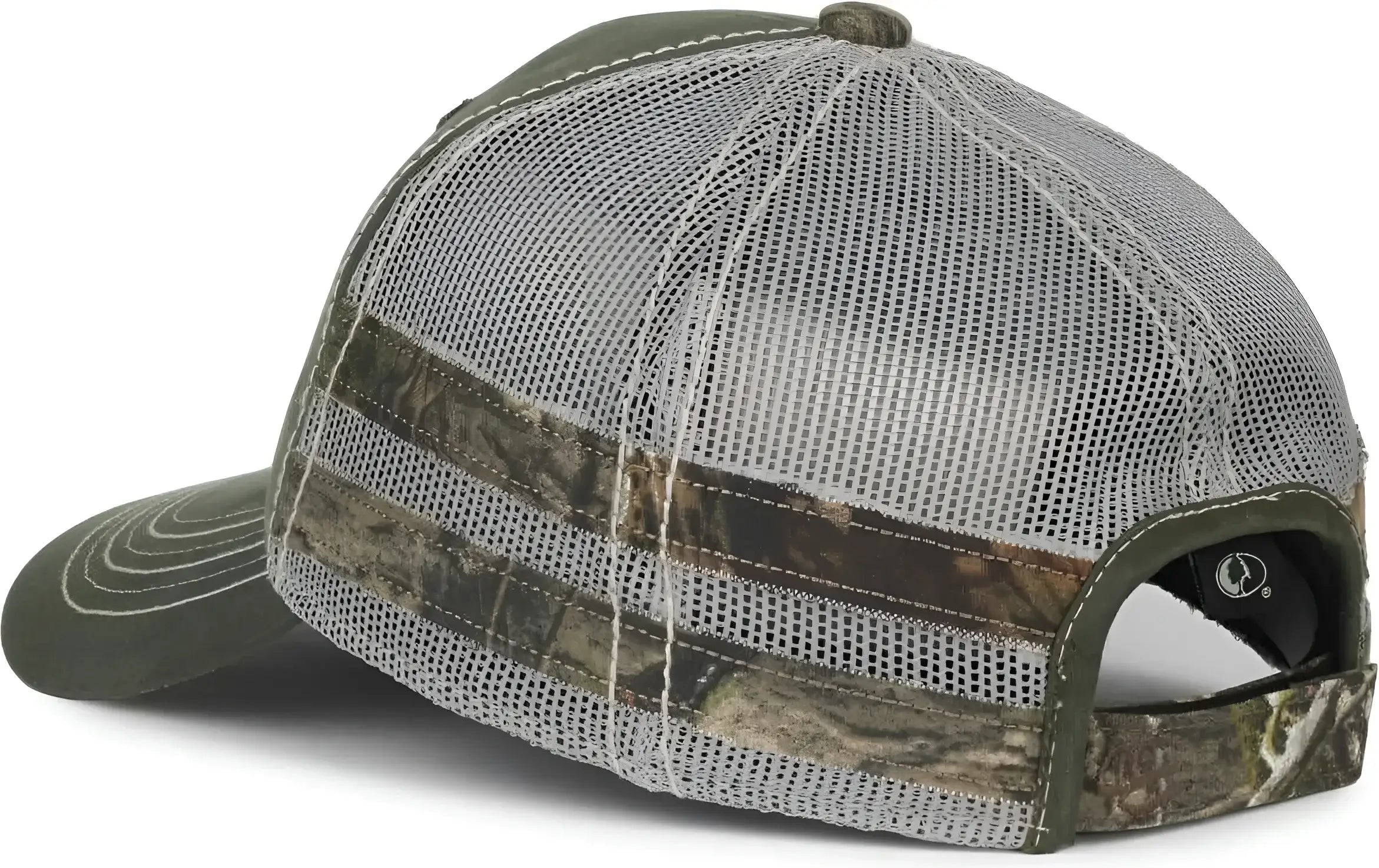 OC Sports HPC-400M Weathered Cotton Mesh Back Cap - Olive Light Gray Mossy Oak Country Dna - Mossy Oak / OSFM