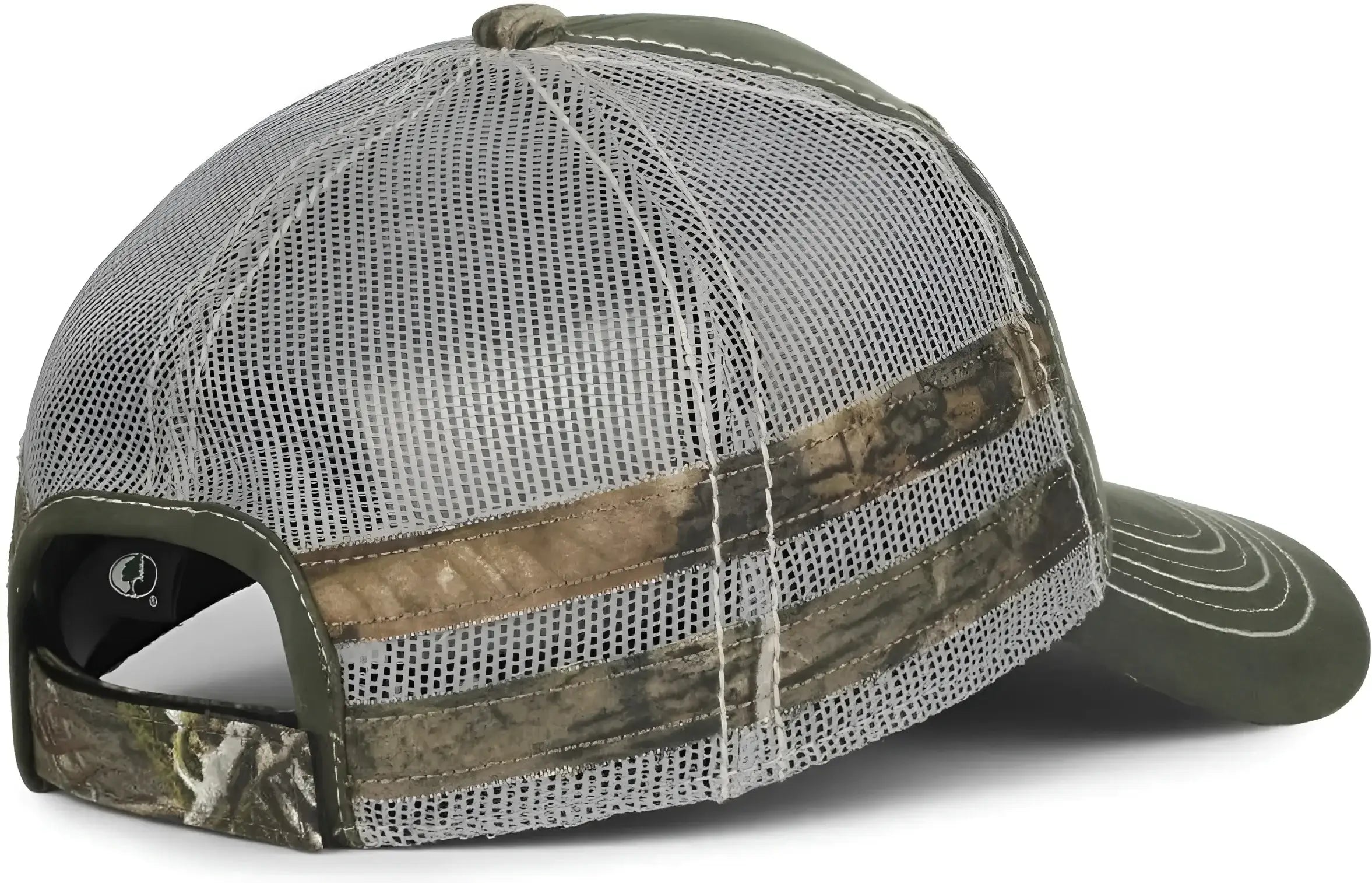 OC Sports HPC-400M Weathered Cotton Mesh Back Cap - Olive Light Gray Mossy Oak Country Dna - Mossy Oak / OSFM