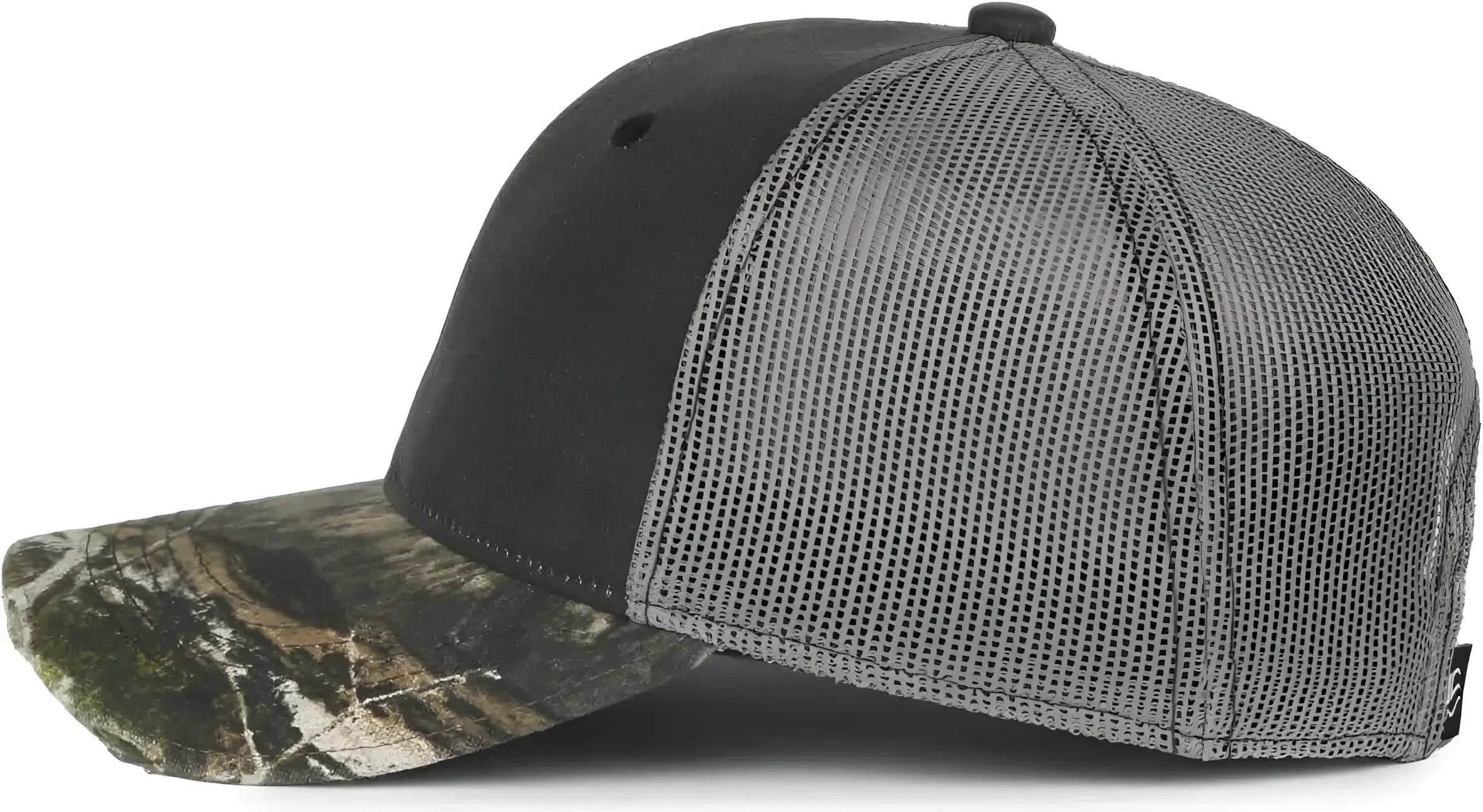 OC Sports HPC-500M Adjustable Mesh Back Cap - Black Dark Gray Mossy Oak Country DNA - Mossy Oak / OSFM