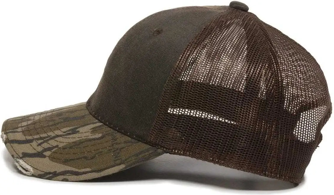 OC Sports HPC-500M Adjustable Mesh Back Cap - Brown Brown Mossy Oak Original Bottomland - Brown Mossy Oak / 6 7/8’’ - 7