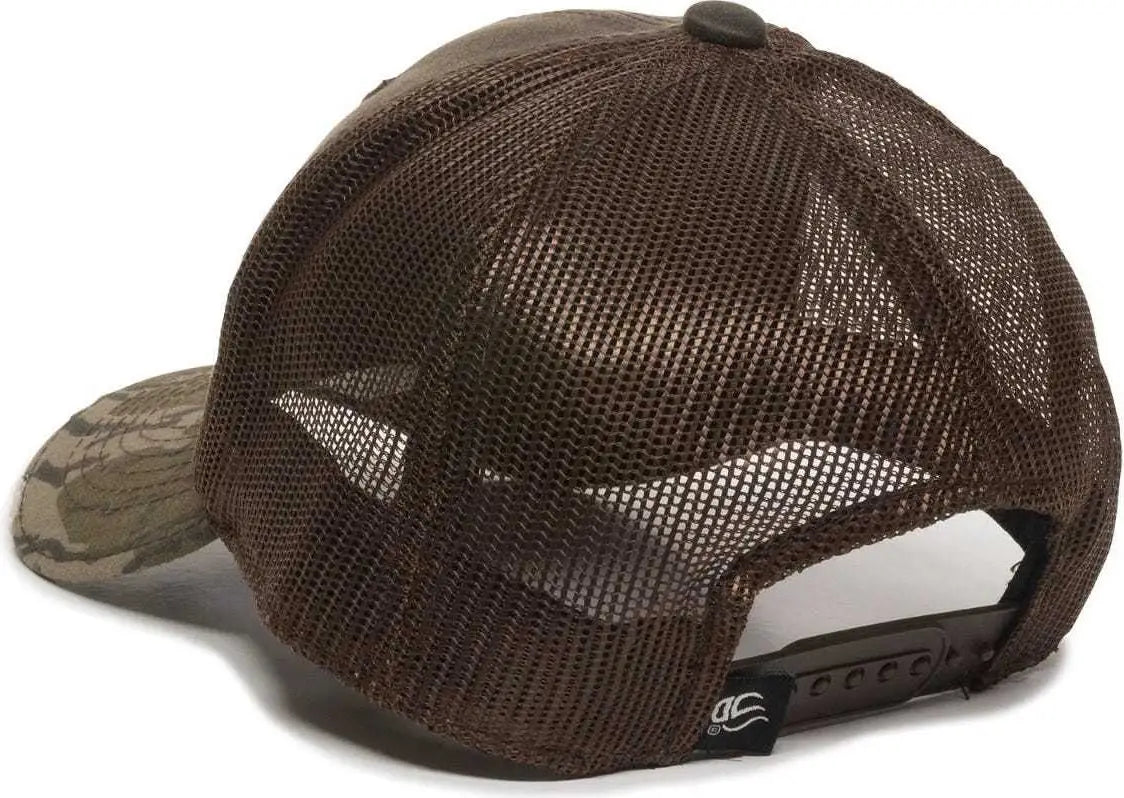 OC Sports HPC-500M Adjustable Mesh Back Cap - Brown Brown Mossy Oak Original Bottomland - Brown Mossy Oak / 6 7/8’’ - 7