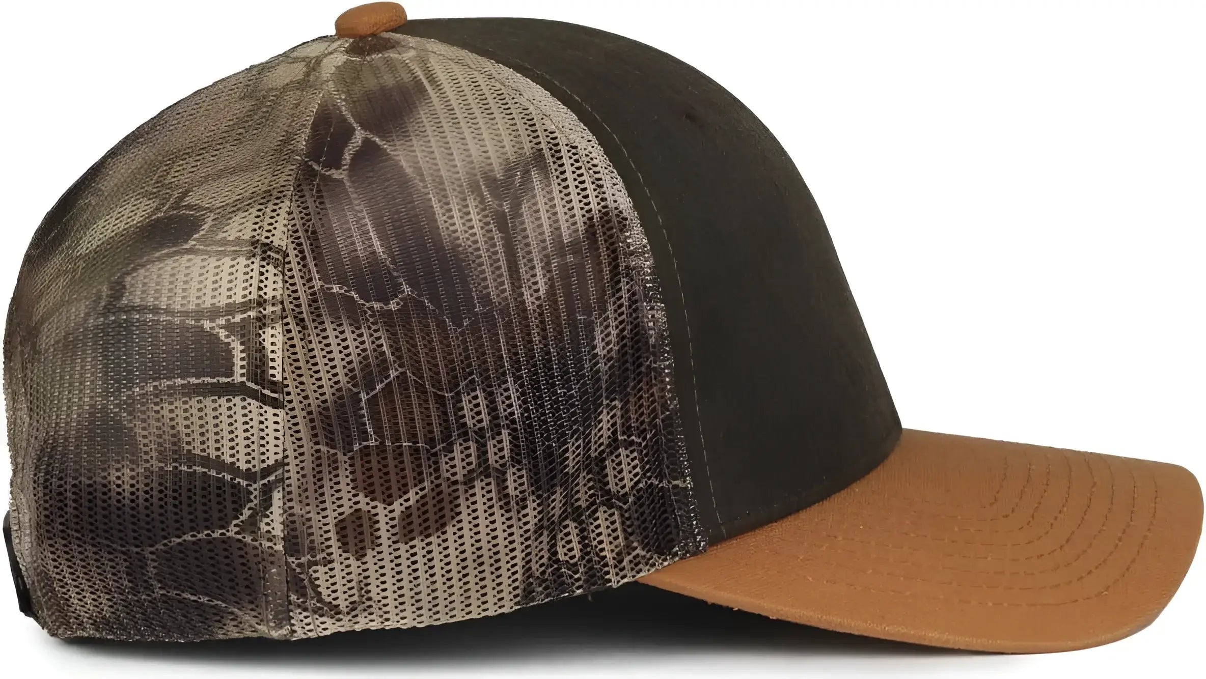 OC Sports HPC-615M Premium Rugged Camo Trucker Cap - Brown Kryptek Highlander Brown - Kryptek Brown / OSFM