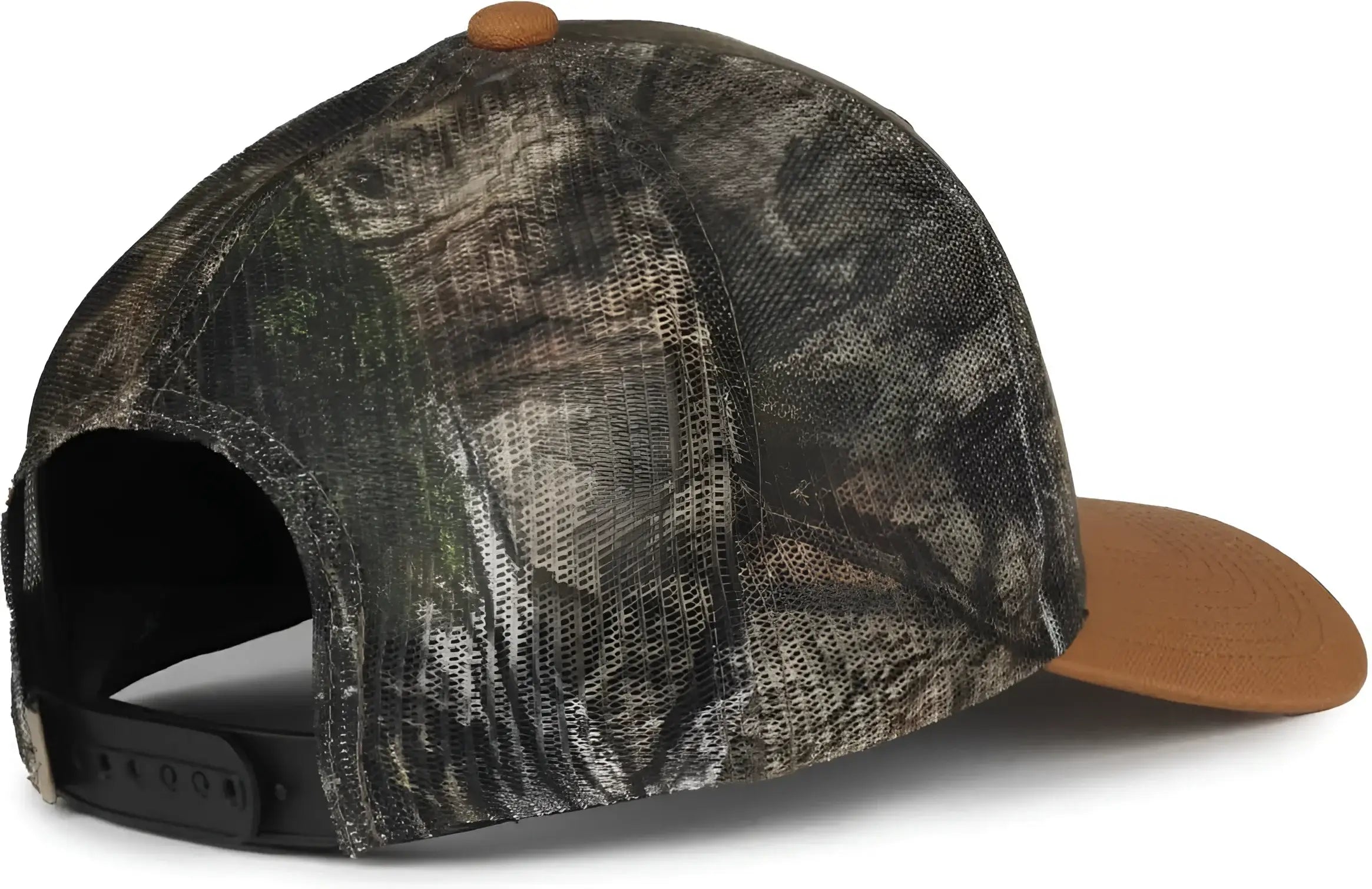 OC Sports HPC-615M Premium Rugged Camo Trucker Cap - Brown Mossy Oak Country Dna Brown - Mossy Oak Brown / OSFM