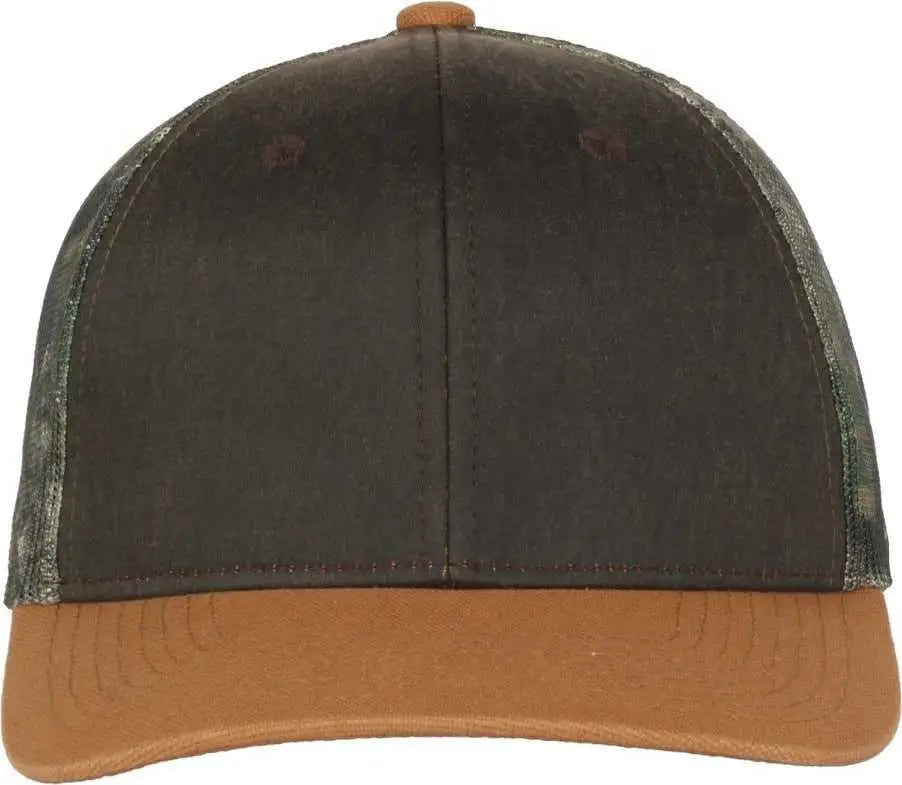 OC Sports HPC-615M Premium Rugged Camo Trucker Cap - Brown Realtree Apx Duk Brown - Realtree Brown / OSFM