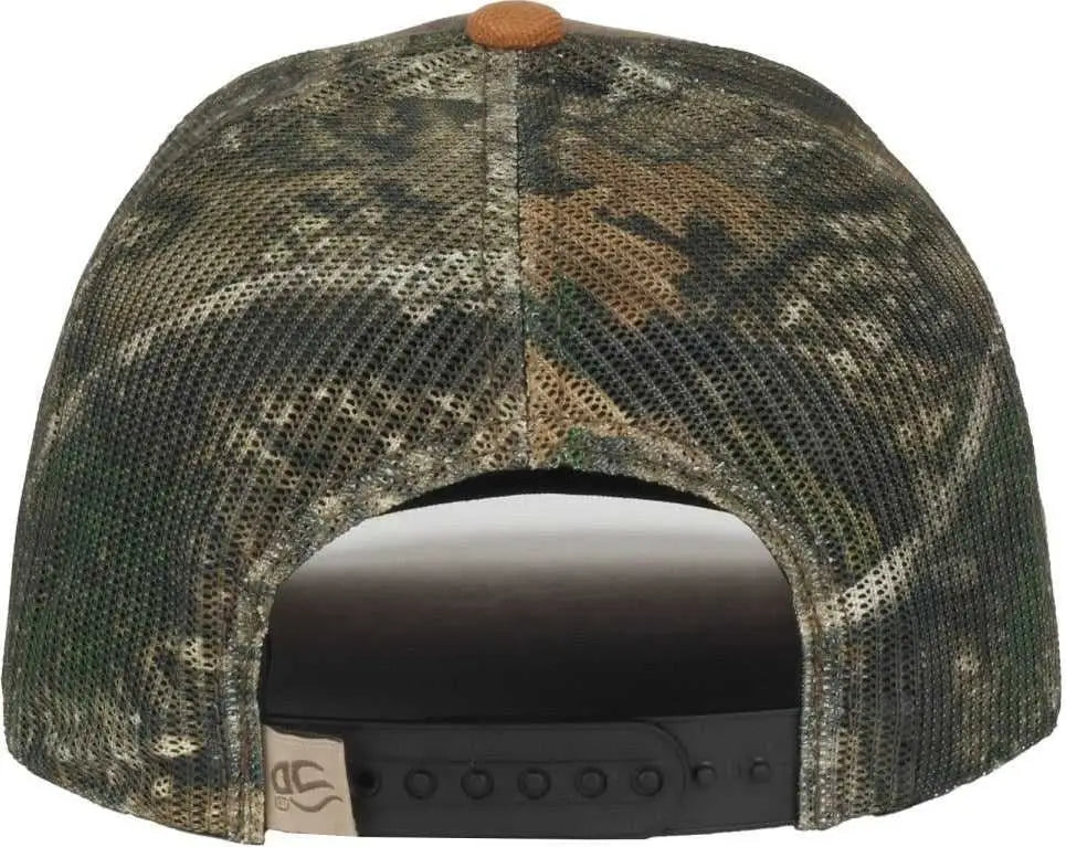 OC Sports HPC-615M Premium Rugged Camo Trucker Cap - Brown Realtree Apx Duk Brown - Realtree Brown / OSFM
