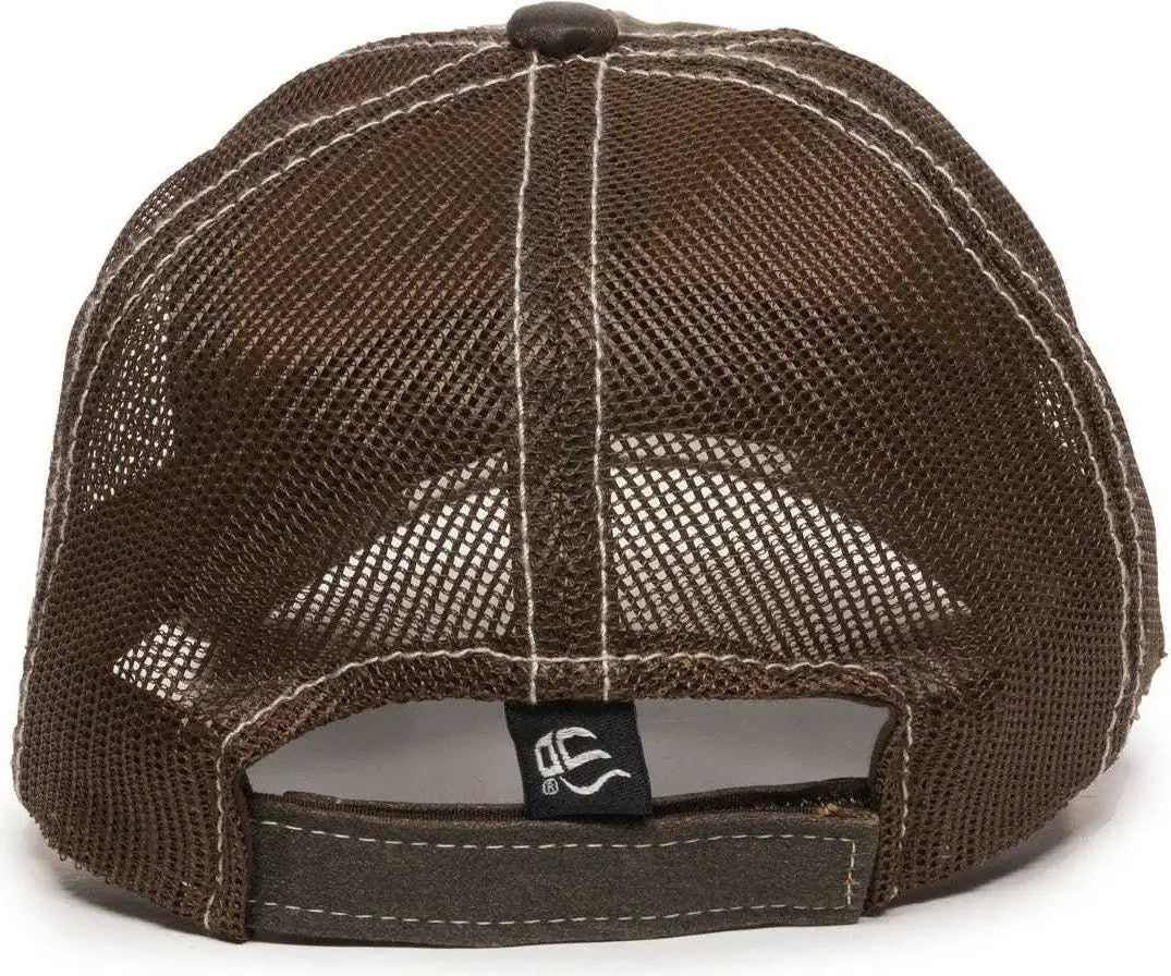 OC Sports HPD-610M Adjustable Mesh Back Cap - Brown - Brown / 6 7/8’’ - 7 1/2’’