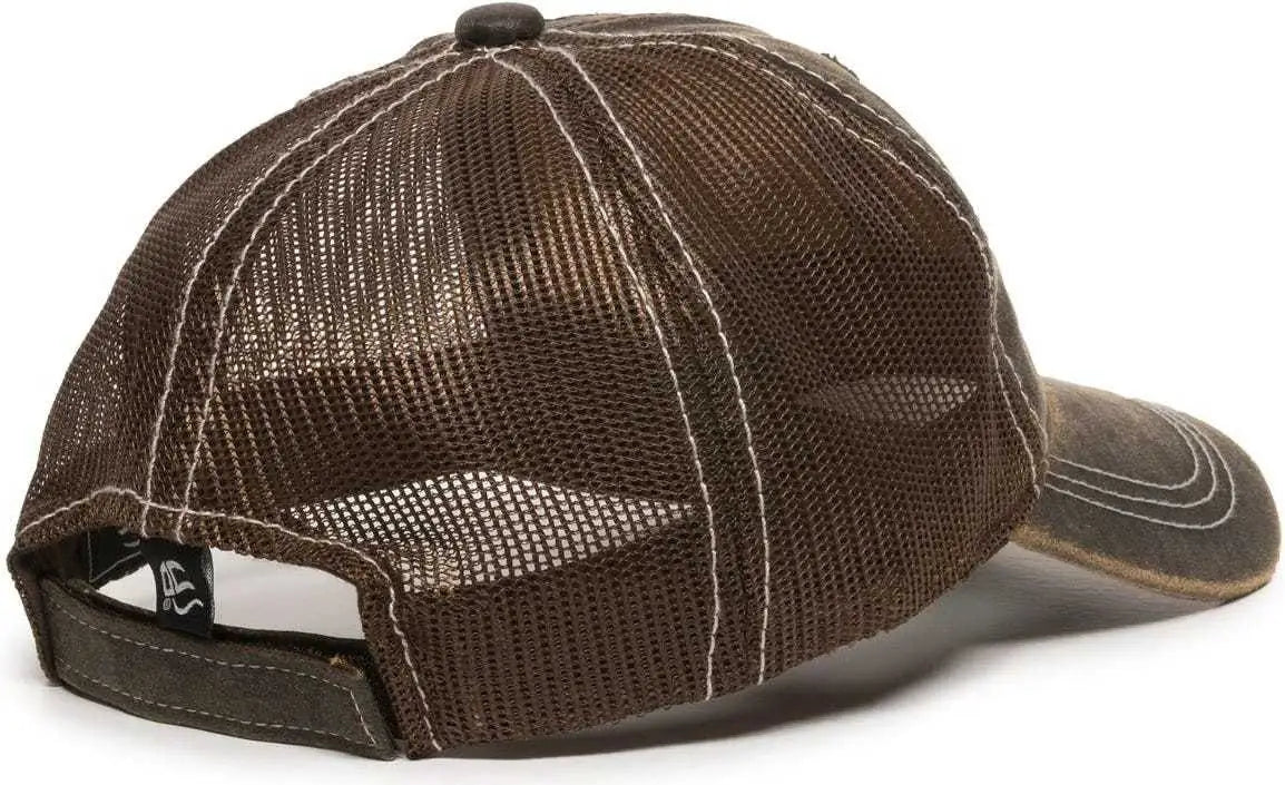 OC Sports HPD-610M Adjustable Mesh Back Cap - Brown - Brown / 6 7/8’’ - 7 1/2’’