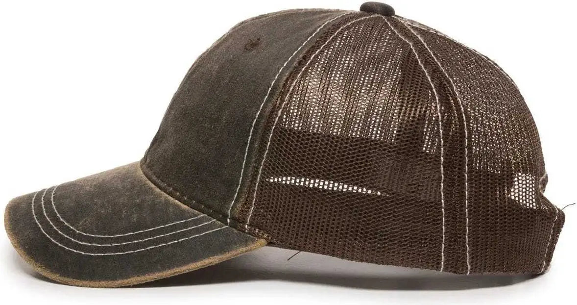 OC Sports HPD-610M Adjustable Mesh Back Cap - Brown - Brown / 6 7/8’’ - 7 1/2’’