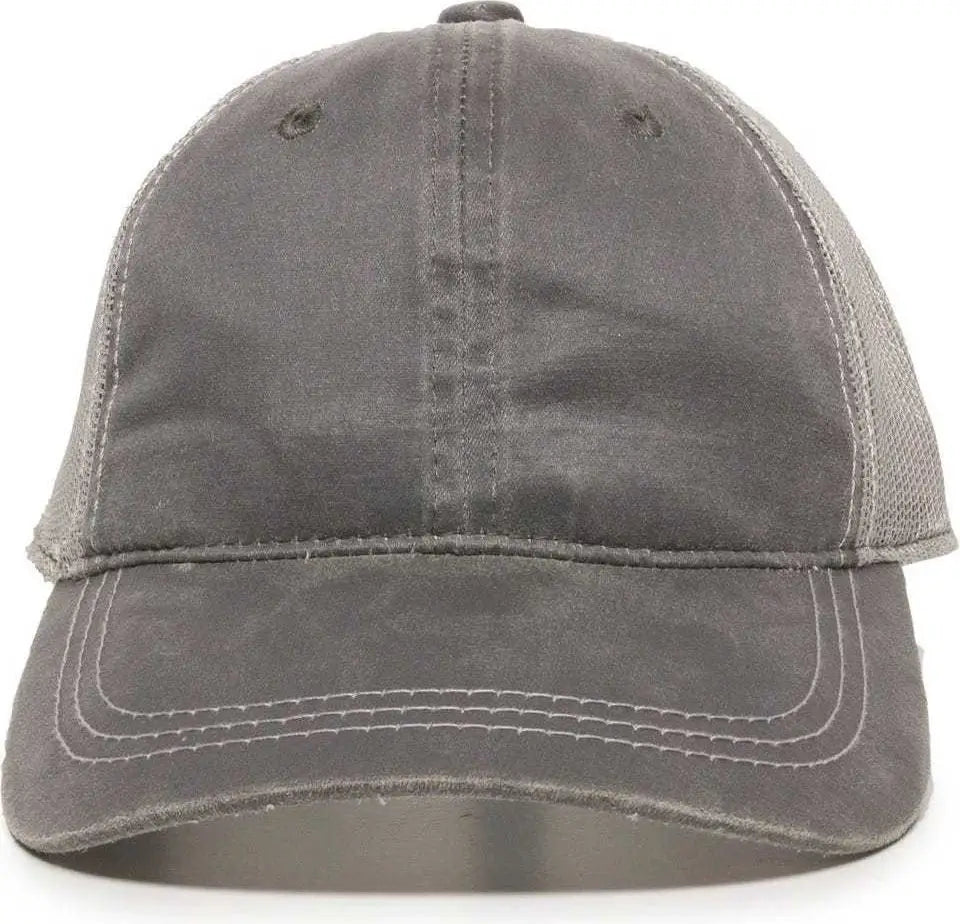 OC Sports HPD-610M Adjustable Mesh Back Cap - Charcoal Light Grey - Dark Gray Light Gray / 6 7/8’’ - 7 1/2’’