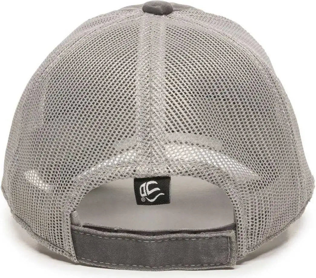 OC Sports HPD-610M Adjustable Mesh Back Cap - Charcoal Light Grey - Dark Gray Light Gray / 6 7/8’’ - 7 1/2’’
