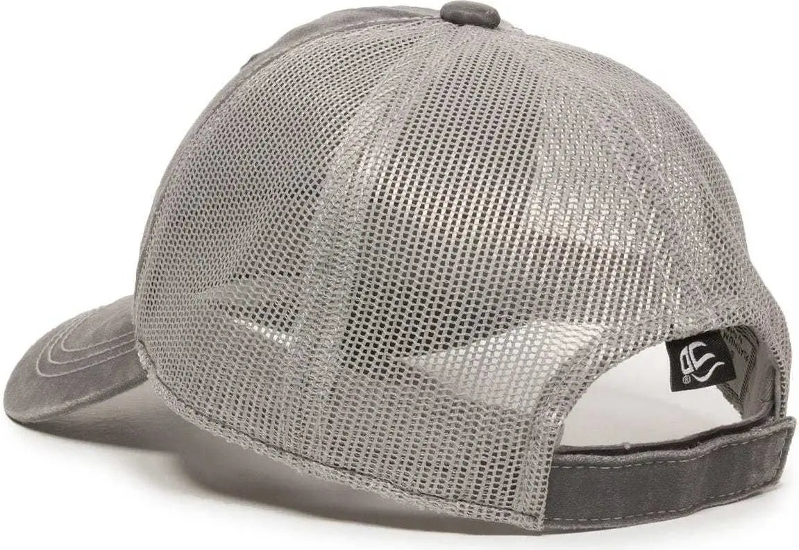 OC Sports HPD-610M Adjustable Mesh Back Cap - Charcoal Light Grey - Dark Gray Light Gray / 6 7/8’’ - 7 1/2’’