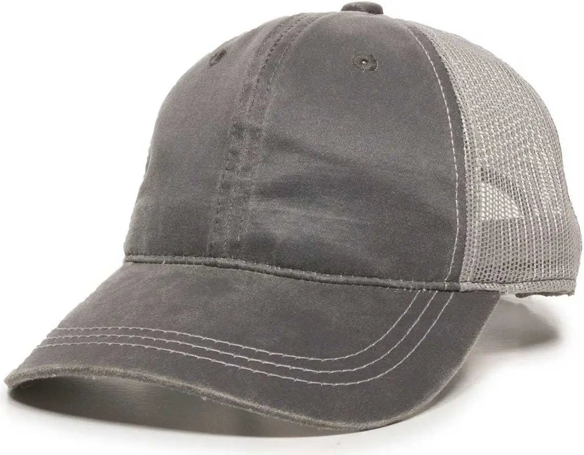 OC Sports HPD-610M Adjustable Mesh Back Cap - Charcoal Light Grey - Dark Gray Light Gray / 6 7/8’’ - 7 1/2’’