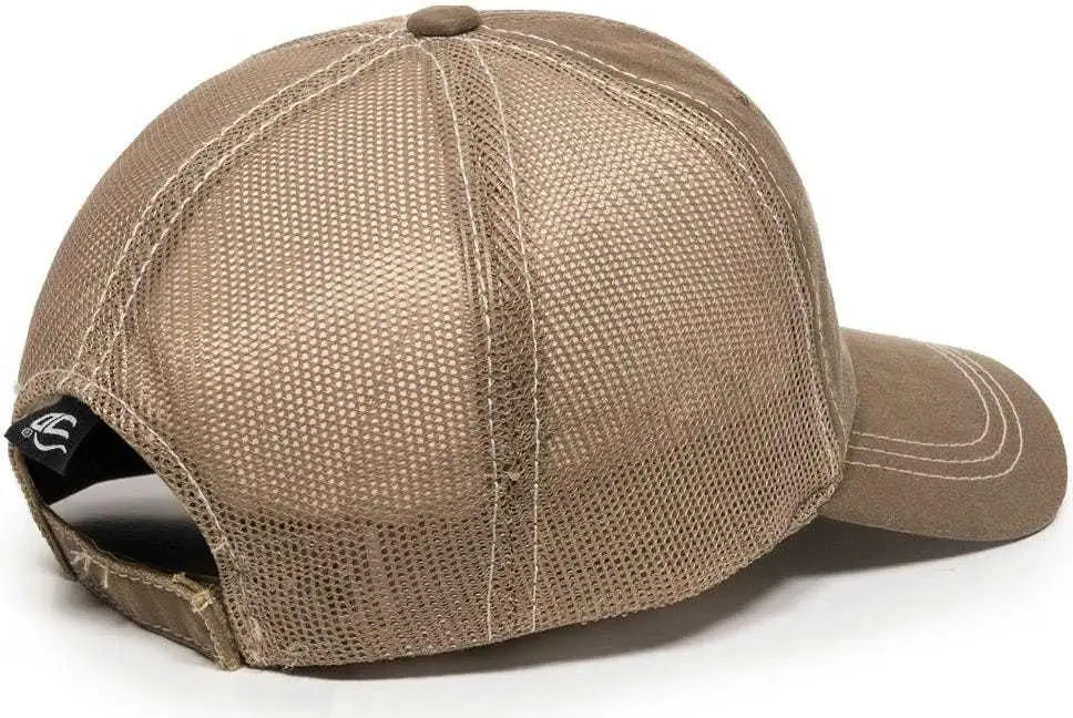 OC Sports HPD-610M Adjustable Mesh Back Cap - Khaki - Khaki / 6 7/8’’ - 7 1/2’’