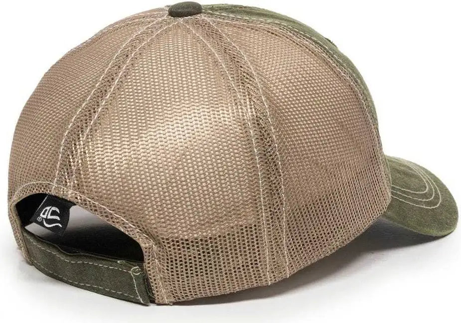 OC Sports HPD-610M Adjustable Mesh Back Cap - Olive Khaki - Olive Khaki / 6 7/8’’ - 7 1/2’’