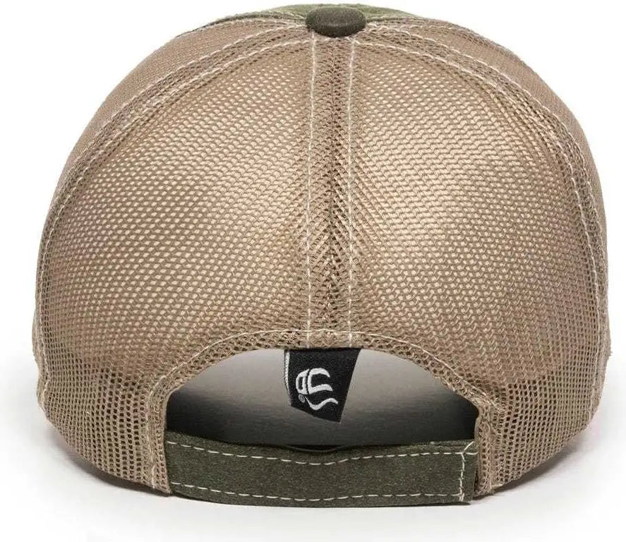OC Sports HPD-610M Adjustable Mesh Back Cap - Olive Khaki - Olive Khaki / 6 7/8’’ - 7 1/2’’