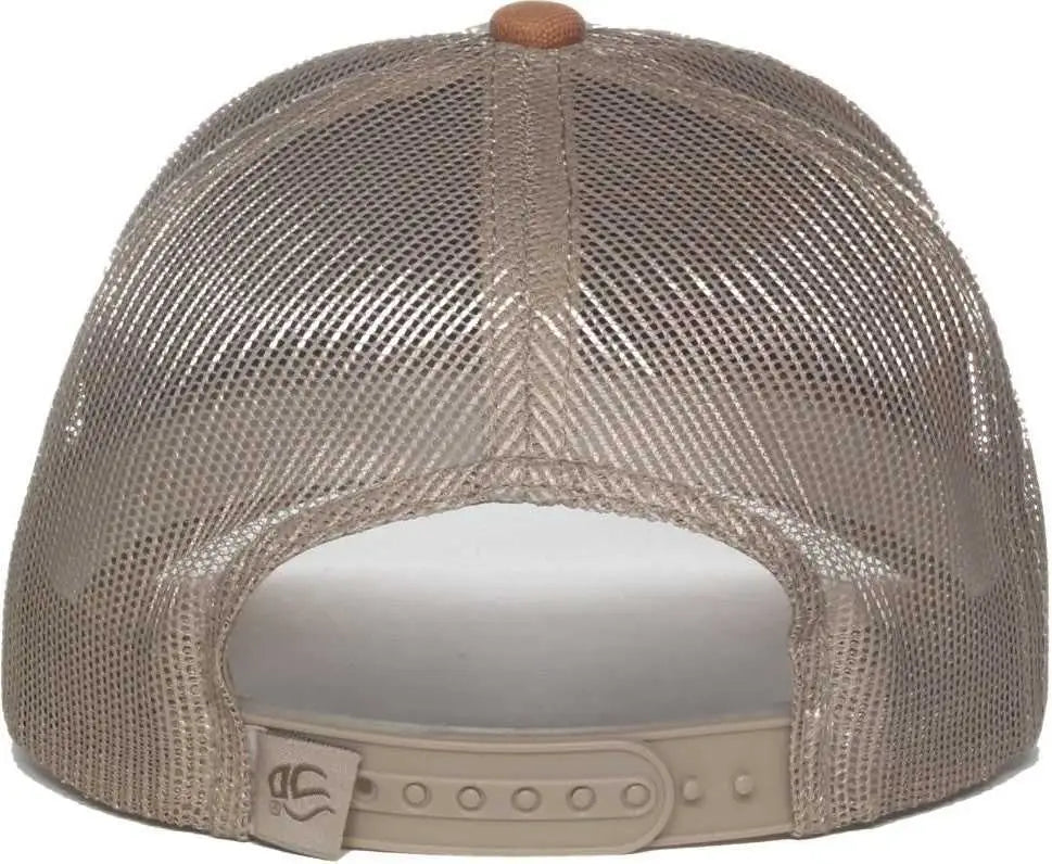 OC Sports HPD-615M Premium Rugged Camo Trucker Cap - Brown Khaki Dk Brown - Brown / OSFM