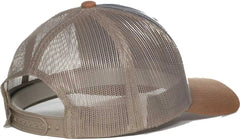 OC Sports HPD-615M Premium Rugged Camo Trucker Cap - Navy Khaki Brown - Brown / OSFM