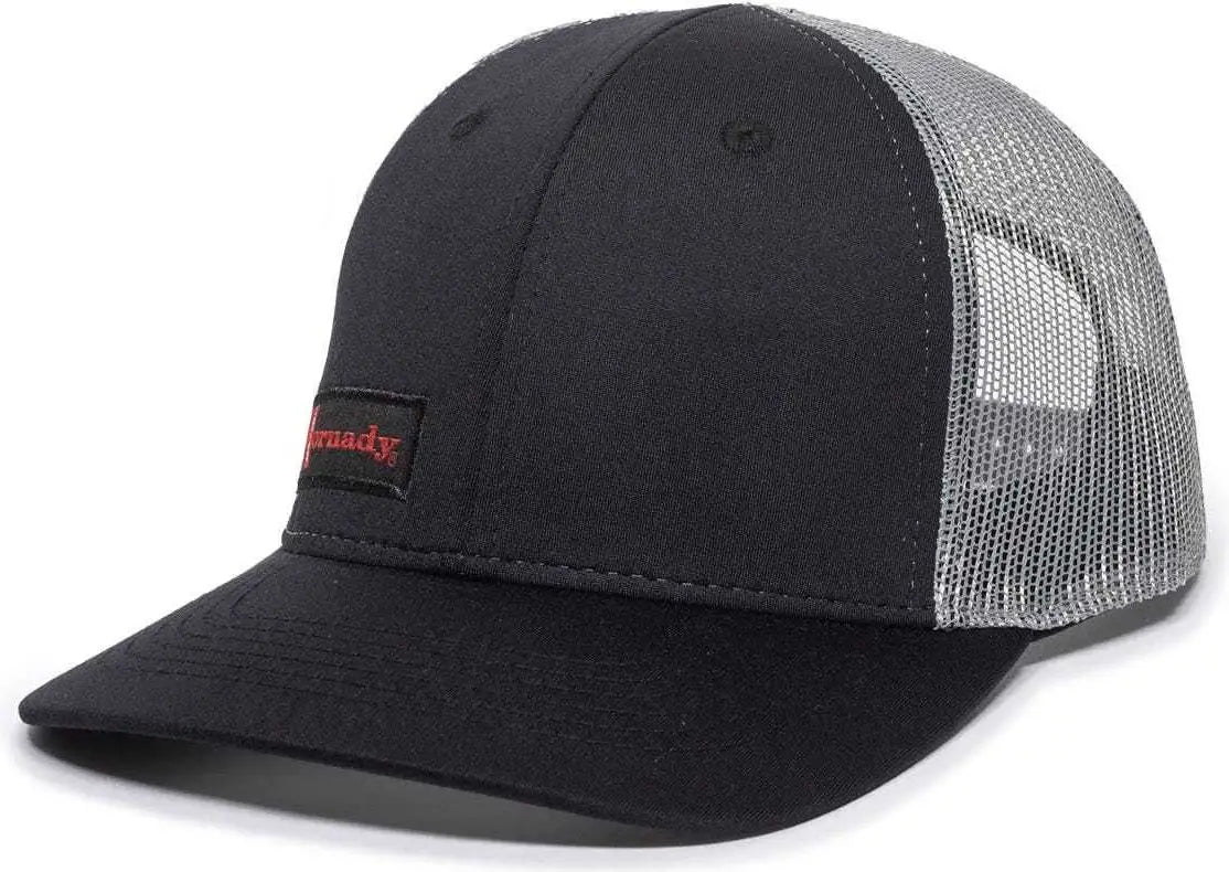 OC Sports HRN02A Hornady Mesh Back Cap - Black Gray - Black Gray / 6 7/8’’ - 7 1/2’’
