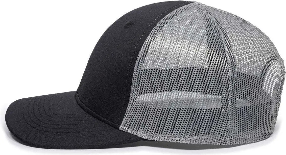 OC Sports HRN02A Hornady Mesh Back Cap - Black Gray - Black Gray / 6 7/8’’ - 7 1/2’’