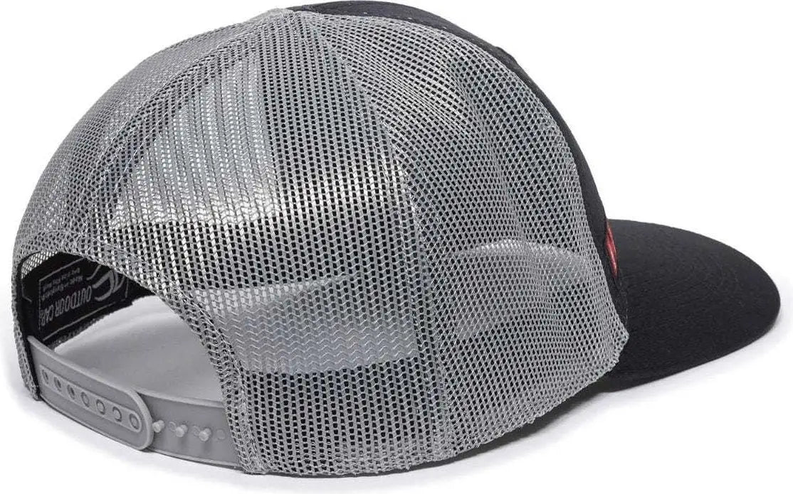 OC Sports HRN02A Hornady Mesh Back Cap - Black Gray - Black Gray / 6 7/8’’ - 7 1/2’’