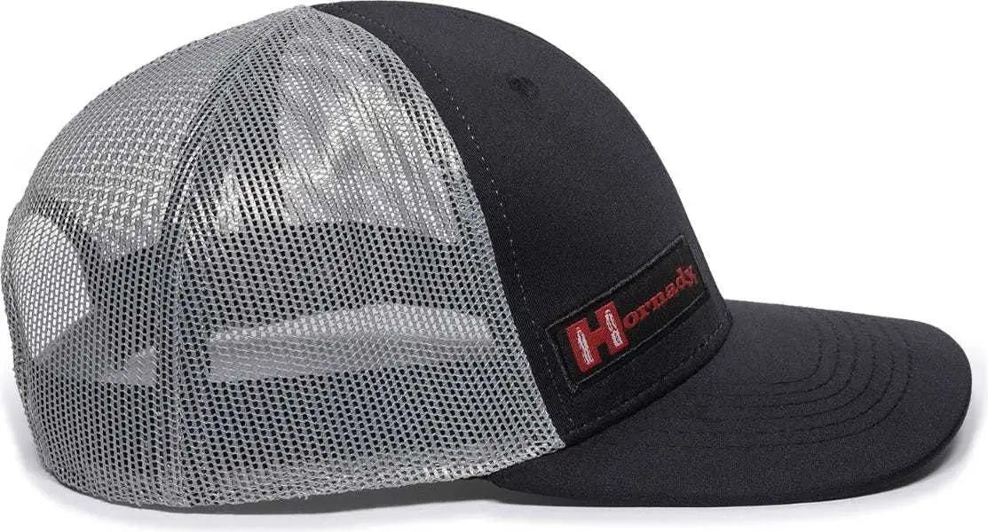OC Sports HRN02A Hornady Mesh Back Cap - Black Gray - Black Gray / 6 7/8’’ - 7 1/2’’