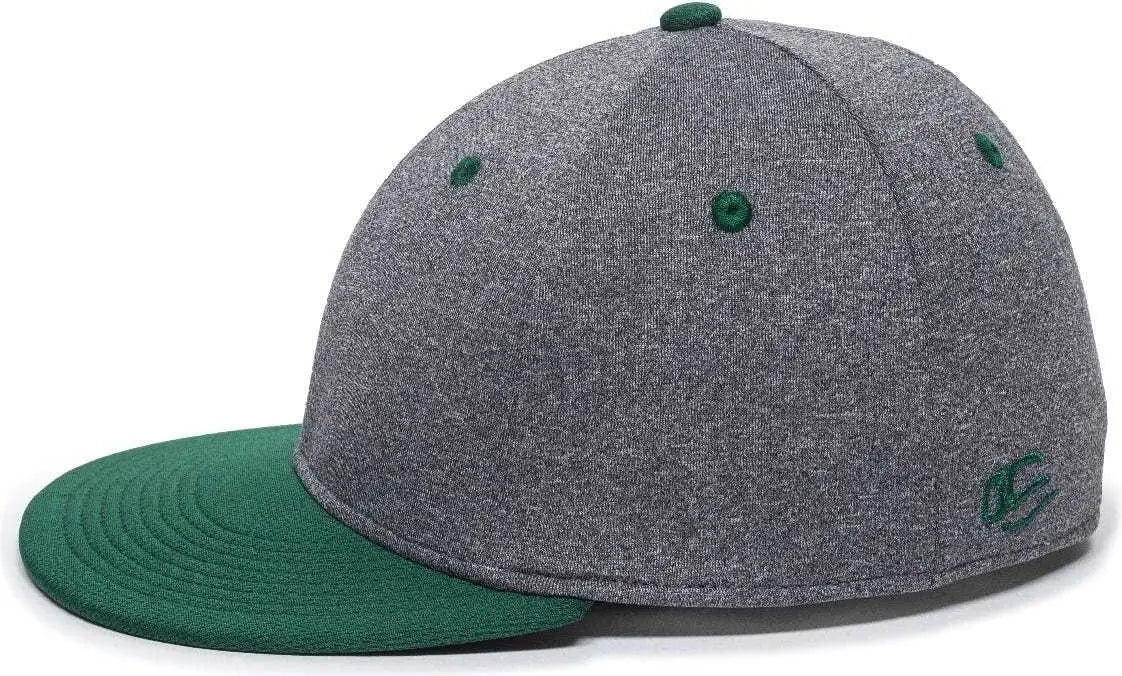 OC Sports HTH25 Flexible Fitting Cap - Heathered Gray Dark Green