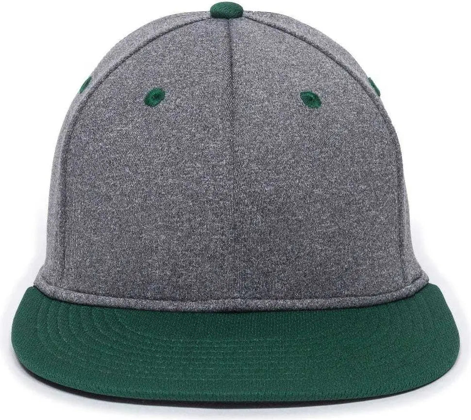 OC Sports HTH25 Flexible Fitting Cap - Heathered Gray Dark Green