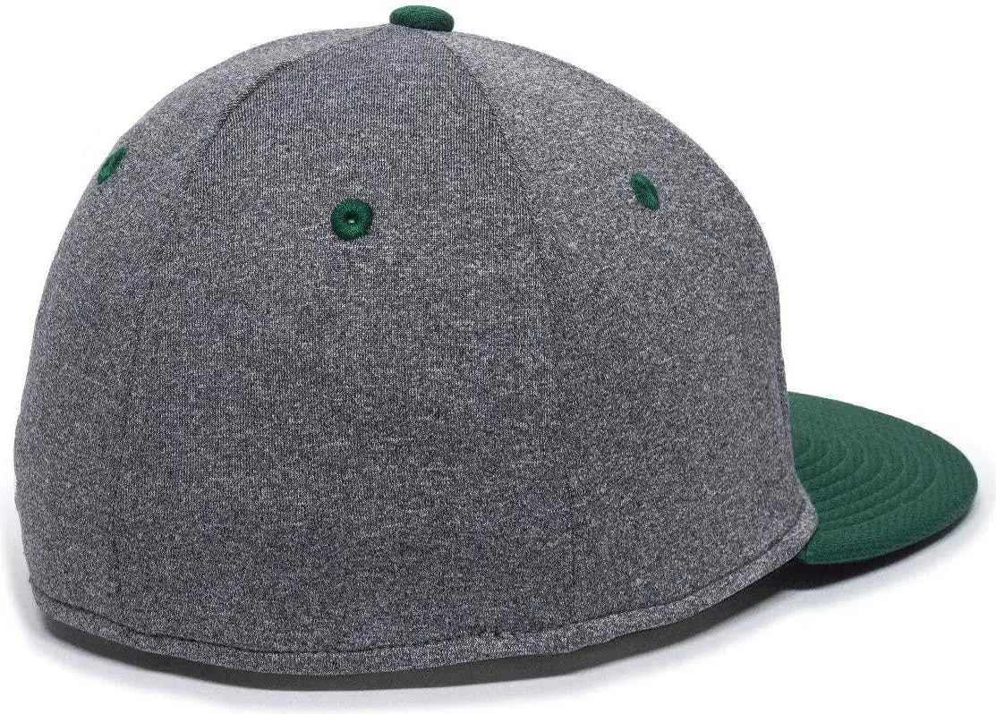 OC Sports HTH25 Flexible Fitting Cap - Heathered Gray Dark Green