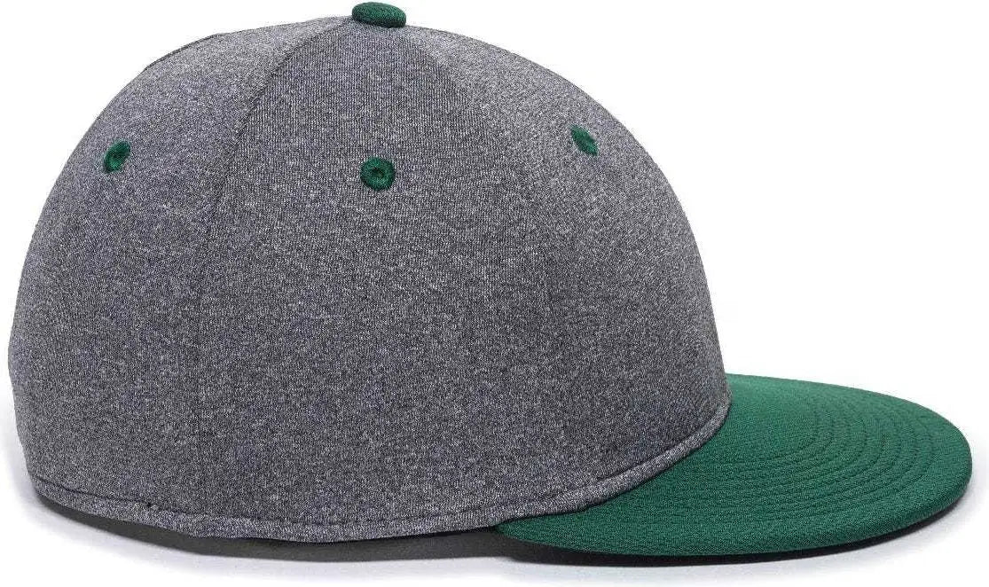 OC Sports HTH25 Flexible Fitting Cap - Heathered Gray Dark Green