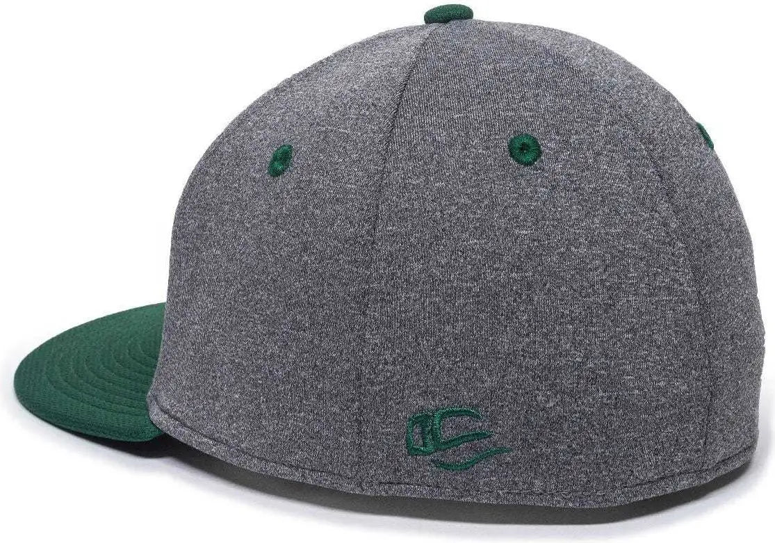 OC Sports HTH25 Flexible Fitting Cap - Heathered Gray Dark Green