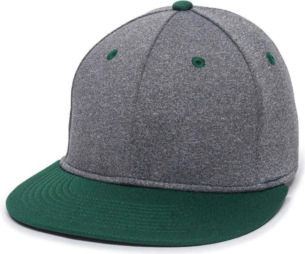 OC Sports HTH25 Flexible Fitting Cap - Heathered Gray Dark Green
