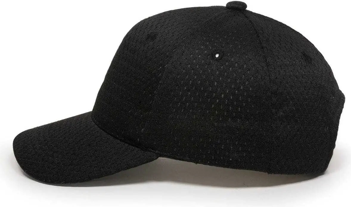OC Sports JM-123 Jersey Mesh Custom Baseball Caps - Black
