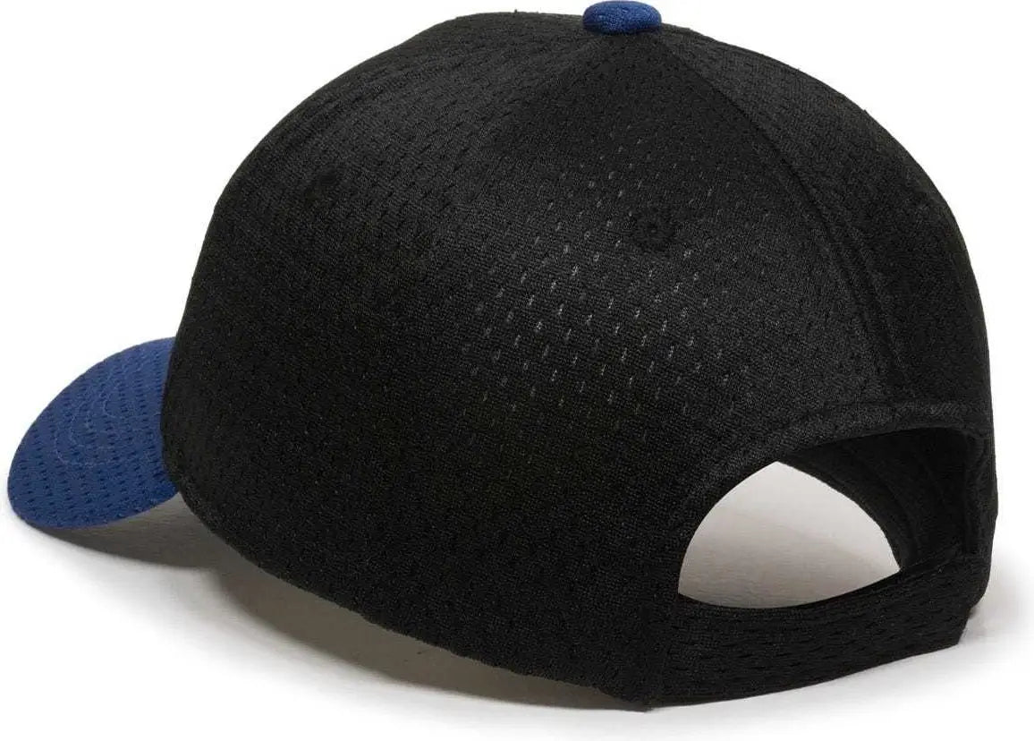 OC Sports JM-123 Jersey Mesh Custom Baseball Caps - Black Royal
