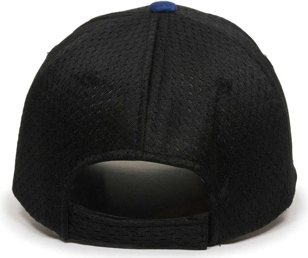 OC Sports JM-123 Jersey Mesh Custom Baseball Caps - Black Royal