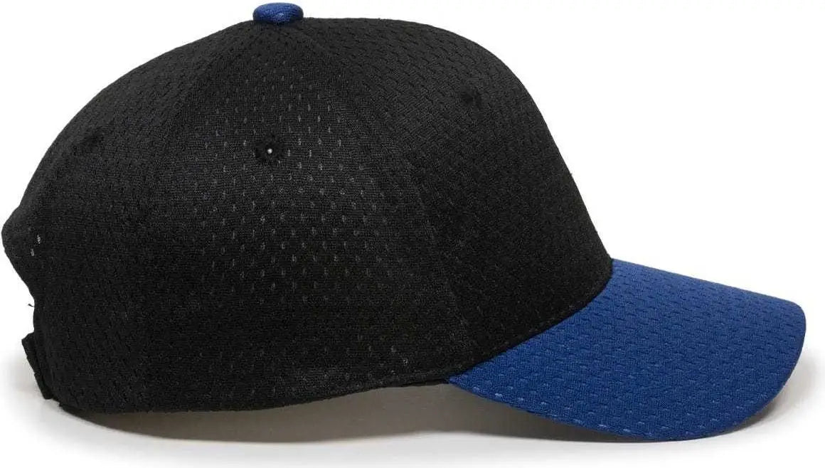 OC Sports JM-123 Jersey Mesh Custom Baseball Caps - Black Royal
