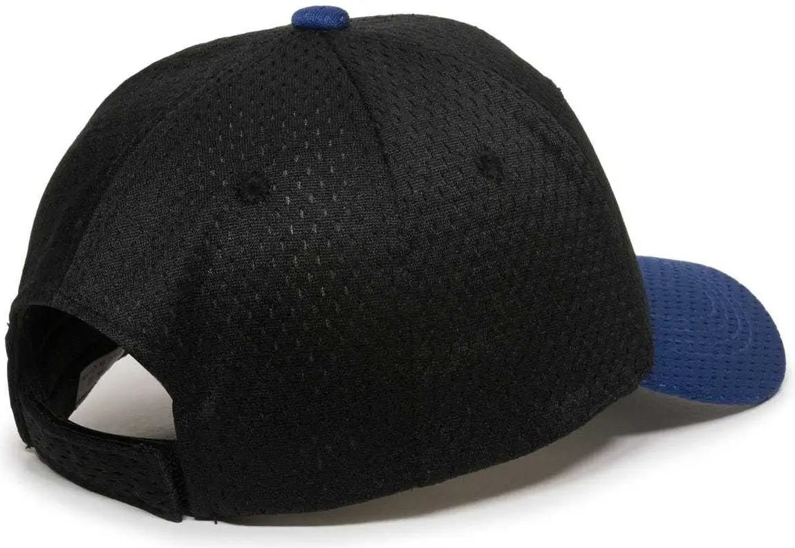 OC Sports JM-123 Jersey Mesh Custom Baseball Caps - Black Royal