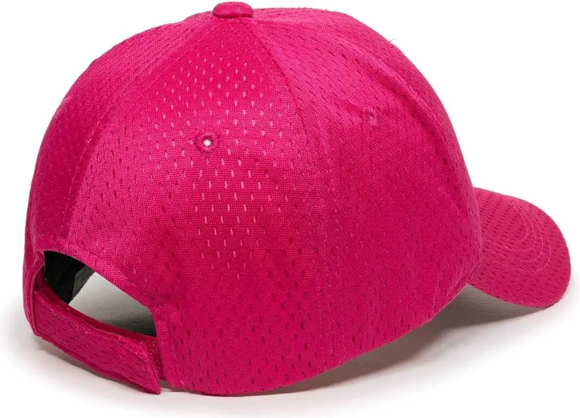 OC Sports JM-123 Jersey Mesh Custom Baseball Caps - Fuchsia - Fuchsia / 6 3/8’’ - 7’’