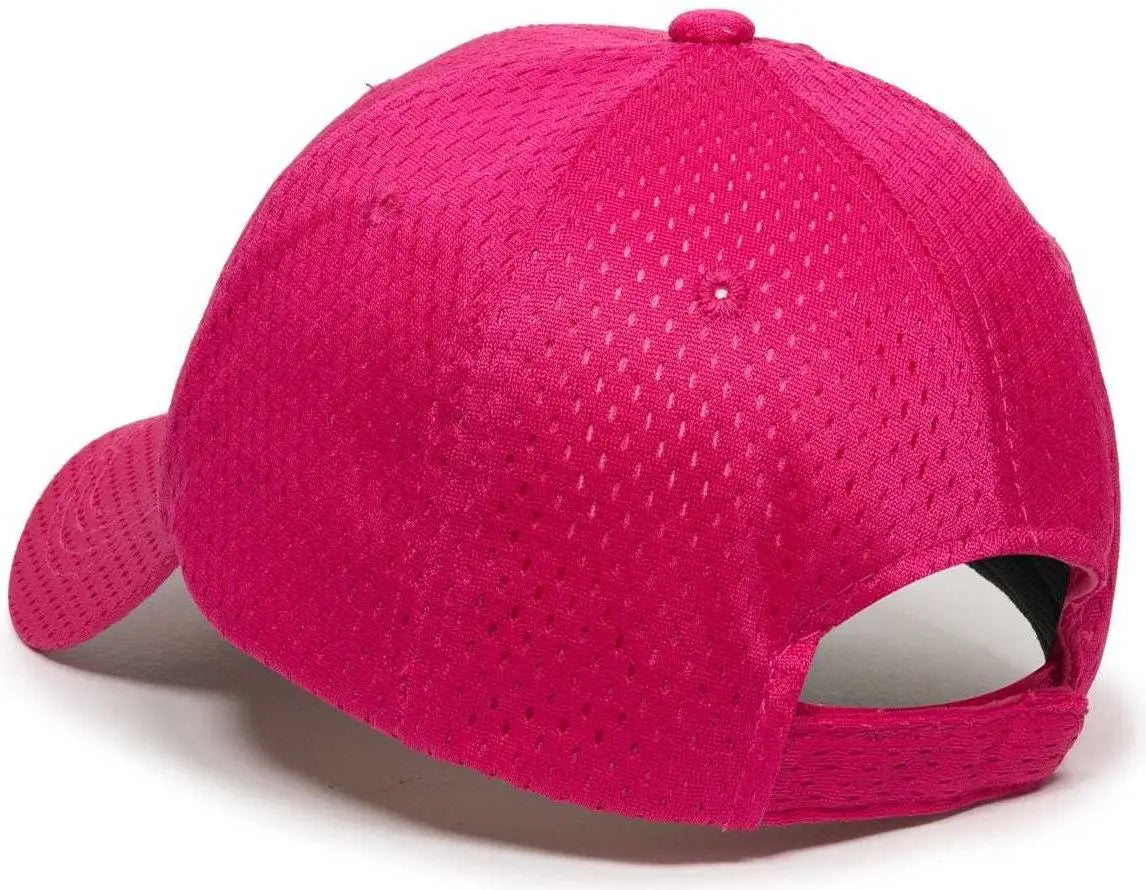 OC Sports JM-123 Jersey Mesh Custom Baseball Caps - Fuchsia - Fuchsia / 6 3/8’’ - 7’’